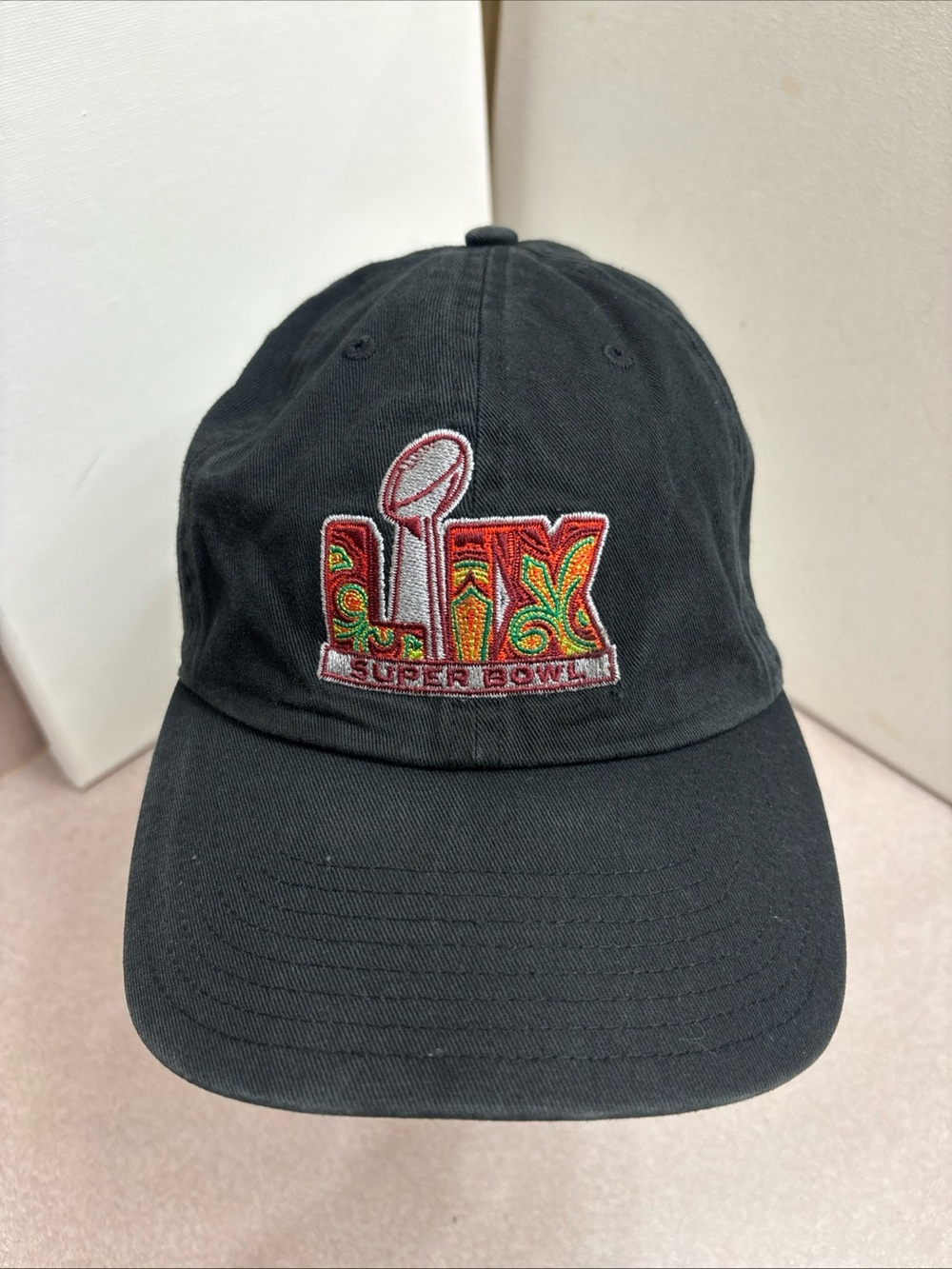Super Bowl LIIX Philadelphia Eagles HAT Cap 47 Brand Clean Up Black Adjustable